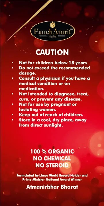 PanchAmrit Premium Power Drive Capsule for Men – Ayurvedic Stamina, Energy & Performance Booster | 21 Herbs, 60 Capsules, 500mg - PANCHAMRIT HERBS