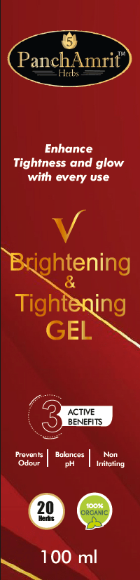 PanchAmrit V Brightening & Tightening Gel – Vaginal Firmness, pH Balance & Odour Control | 16 Herbs, 100 ml - PANCHAMRIT HERBS